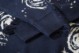 Starry Sky Knitted Ripped Sweater