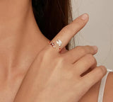 Adjustable Red Enamel Koi Opening Ring