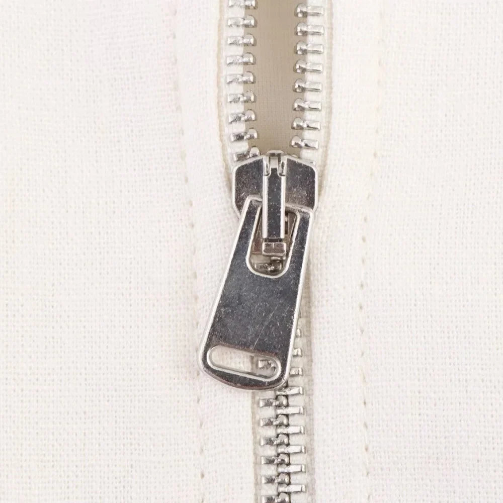 Insulated Linen Blend Zipper Windbreaker Jacket