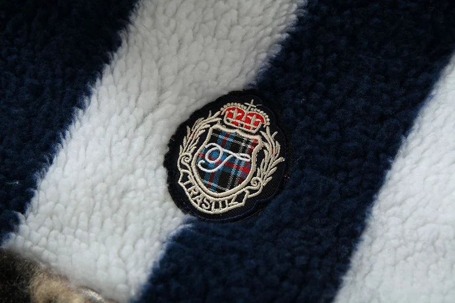 Vintage Striped Fleece Jacket