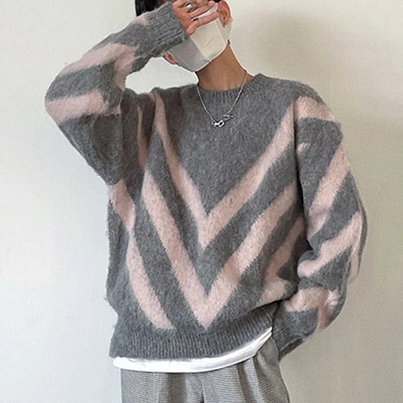 Luxury Knitted Pullover O-Neck Knitwear Sweater