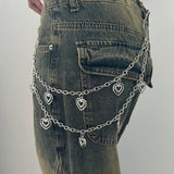 Y2K Belted Metal Chain