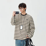 Insulated Casual Striped Long Sleeve T-Shirt