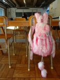Mochila Soft Pink Plush Y2K Backpack