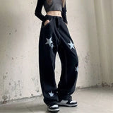 Y2K Starry Patchwork Wide Leg Jeans