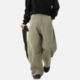 Vintage Pleated Loose Fit Cut Casual Pants