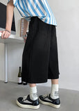 Comfortable Elastic Drawstring Waist Denim Jorts