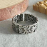 Retro Grass Pattern Punk Gothic Ring