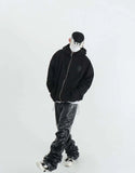 Breathable Stylish Pleated Leather Motorcycle Pants