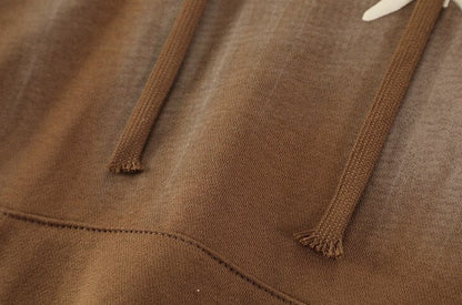 Wooden Retro Print Hoodie
