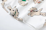 Streetwear Vibrant Cartoon Dog Cute Beach Shirt