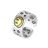 Retro Smile Face Poker Dice Ring