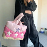 Starry Quilted Puffed Handbag