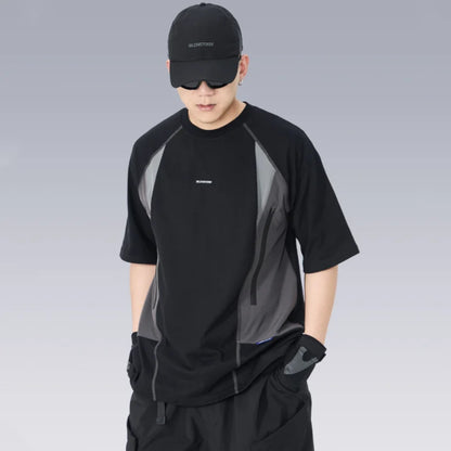 Techwear Punk Style Deconstructed Patchwork T-Shirt