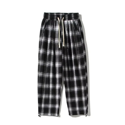 Retro Plaid Loose Fit Pants