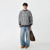 Cozy Textured Raglan Crew Neck Sweatshirt
