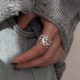 Aesthetic Creative Geometric Hollow Rings