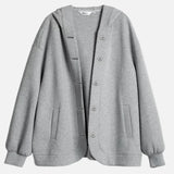 Streetwear Knitted Loose Casual Hooded Sweatshirt