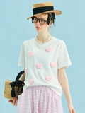 Soft Comfort White Heart Patch T-Shirt