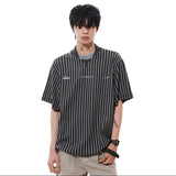 All-Day Warmth Stripe Printed Short Sleeve T-Shirt