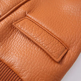 Vintage Bubble Genuine Sheepskin Leather Jacket