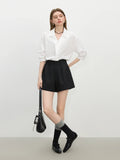 Women Elegant French Style V-Neck Blouse Shirt