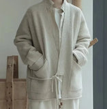 Chinese Style Strap Knit Casual Cardigan