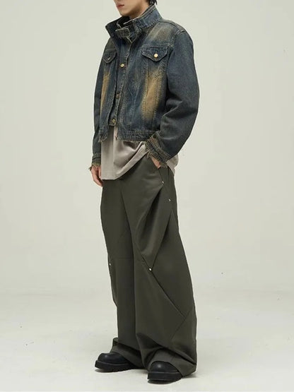 Retro Distressed Japanese Denim Jacket