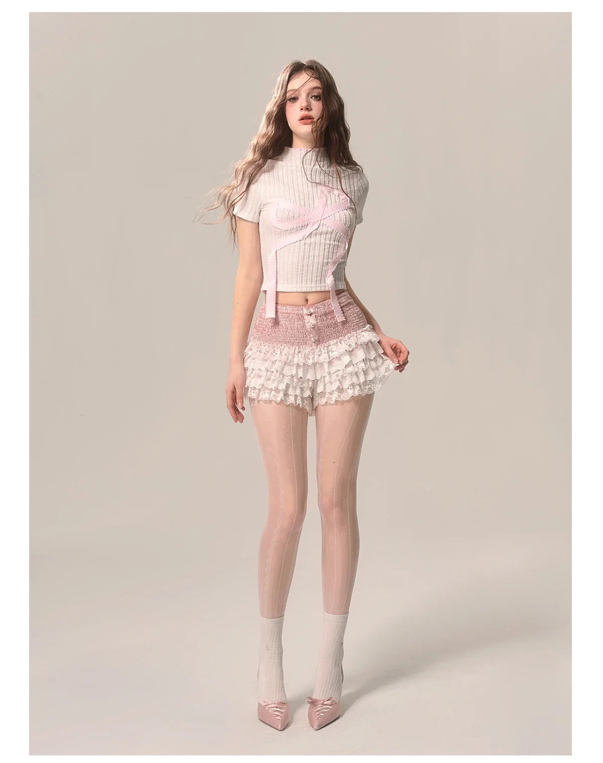 Coquette Whimsical Charm Crop Top