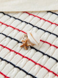 Streetwear Navy Striped Energetic Summer Knit T-Shirt