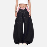 Effortless Streetwear American Style Plaid Cargo Jeans