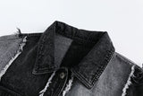 Tassel Black Denim Jacket