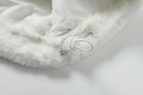 Winter Hip Hop Printted Faux Fur Parkas Jacket