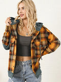 GypsyLady Orange Plaid Hooded Jacket