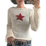 Women Vintage Grunge Star Aesthetic Sweater