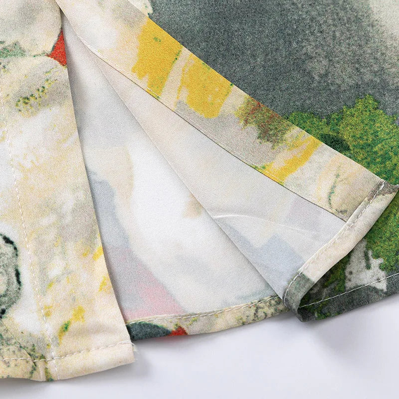 Abstract Brushstroke Art Print Shirt