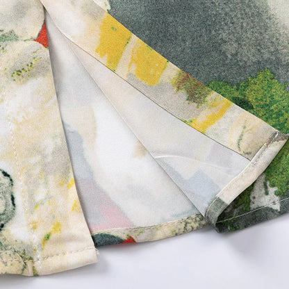 Abstract Brushstroke Art Print Shirt