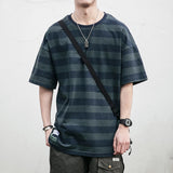 Soft Boy Japanese Striped Men T-Shirt