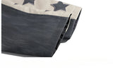 High-End European Spliced Star Leather Jacket