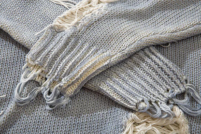 Y2K Ripped Loose Sweater