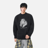 Cozy Winter Horse Pattern Crewneck Sweater