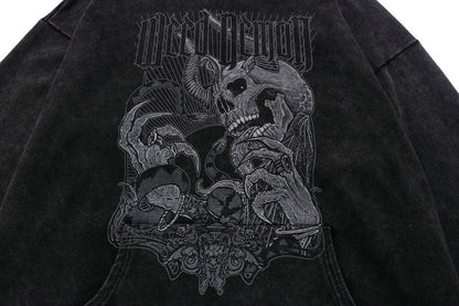 Hungry Demon Print Hoodie