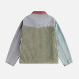 Y2K Washed Canvas Splice Corduroy Jacket