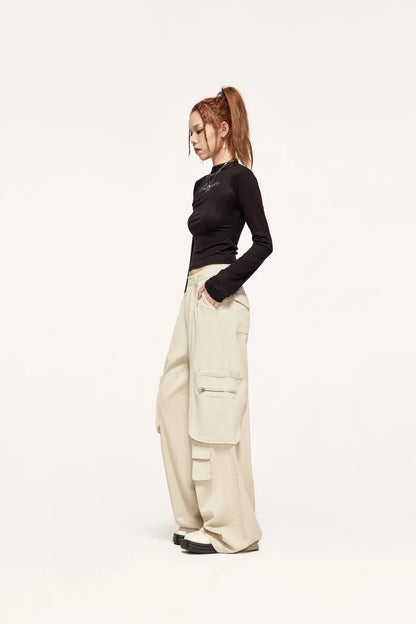 Multi Pockets Wide Leg Cargo Pants