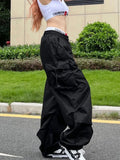 Y2K Parachute Black Cargo Pants