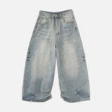 Street Style Inspired Curved Denim Jeans