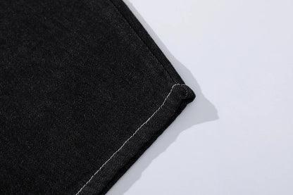Y2K High Waist Buttoned Boot Cut Denim Jeans