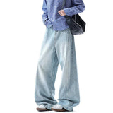 Minimal Look Gradient Washed Wide Leg Jeans