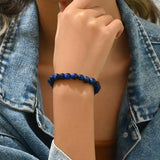 Vintage Blue Tiger Eye Beaded Bracelet