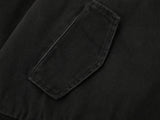 Plush Letter Embroidery Zipper Fly Cargo Puffer Jacket
